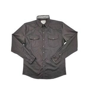 Outlander by Craft+Flow Shirt Mens Large Black Western Long Sleeve Pearl Snap
